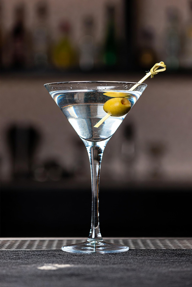 Martini served straight up